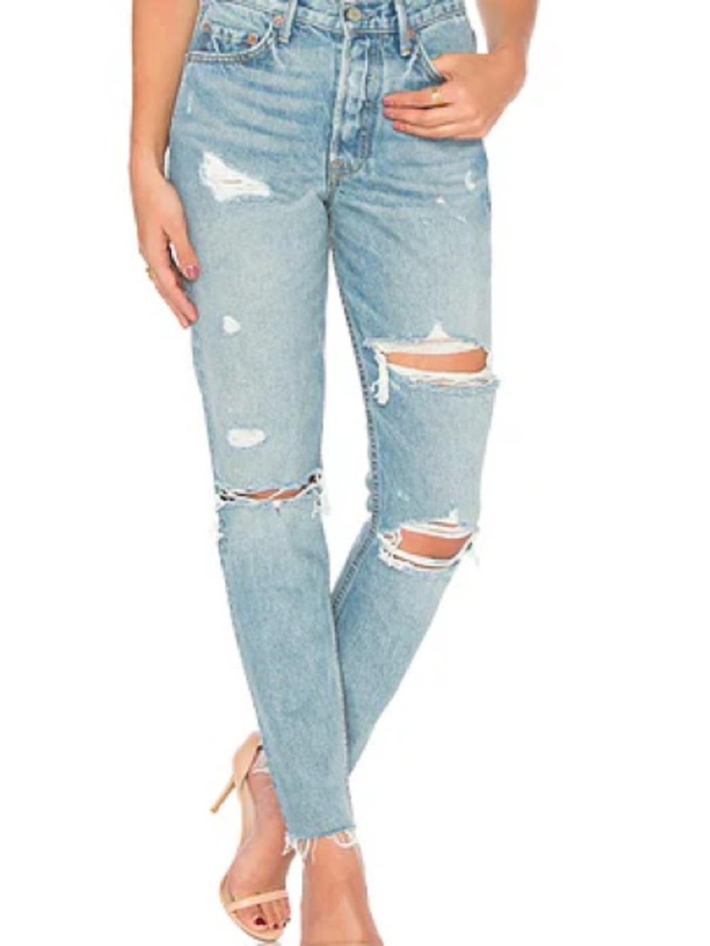 Grlfrnd denim karolina ripped jeans like new